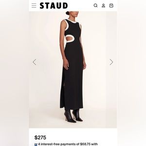 STAUD DOLCE CUTOUT DRESS